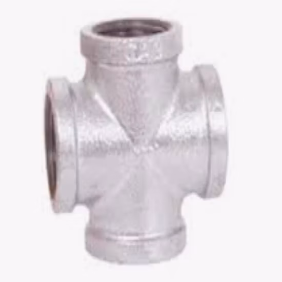 Filetage OEM 1/2′ ′ 3/4′ ′ 1′ ′ Connexion femelle Vis forgée en croix Raccords de tuyauterie en fonte malléable